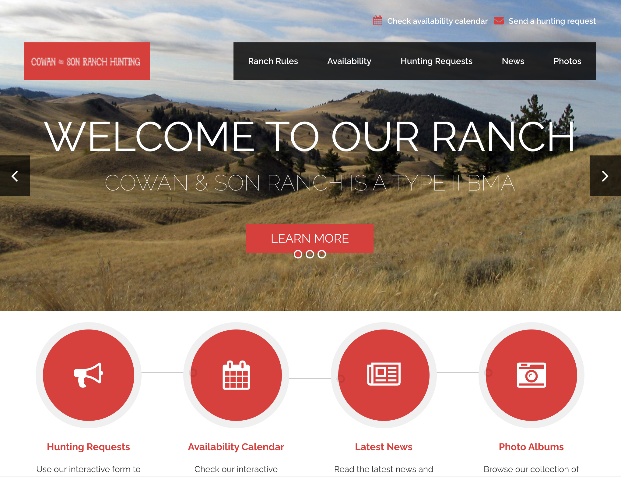 Cowan & Son Ranch Hunting homepage