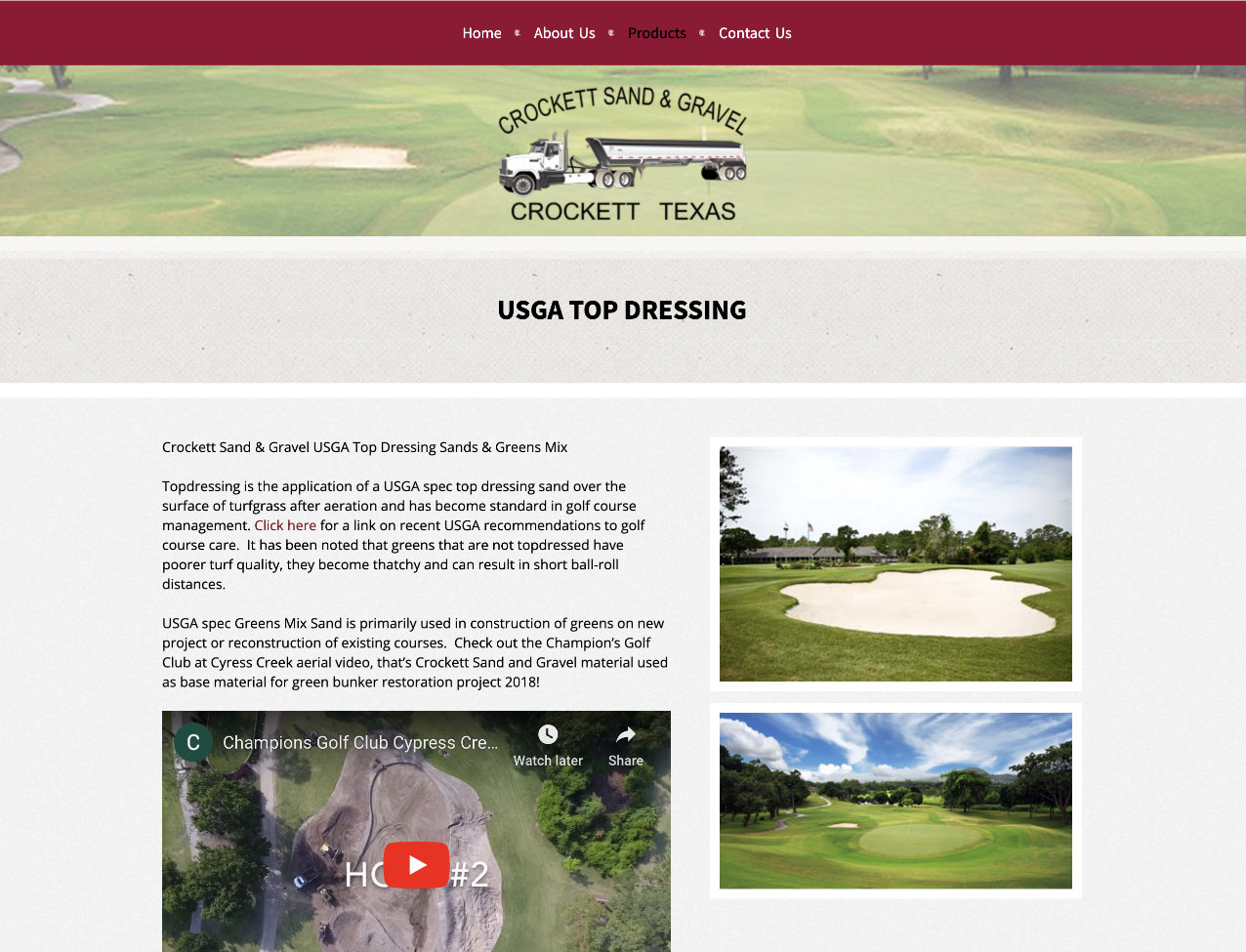 Crockett Sand & Gravel homepage